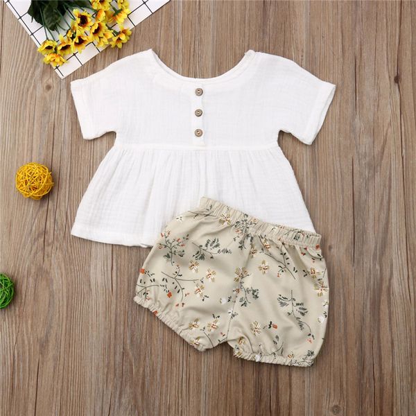 clothing sets born toddler kids girls clothes set summer short sleeve t-shirt tee shorts pants outfits set 230322, White
clothing sets born toddler kids girls clothes set summer short sleeve t-shirt tee shorts pants outfits set 230322, White