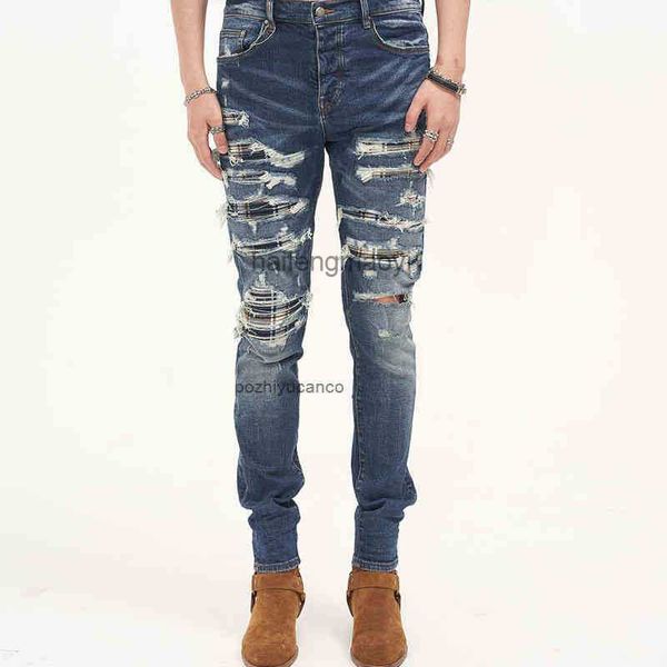 designer men jeans ch high street tide brand washing water used blue large area worn holes lattice patch slim fit jeans men hip
designer men jeans ch high street tide brand washing water used blue large area worn holes lattice patch slim fit jeans men hip