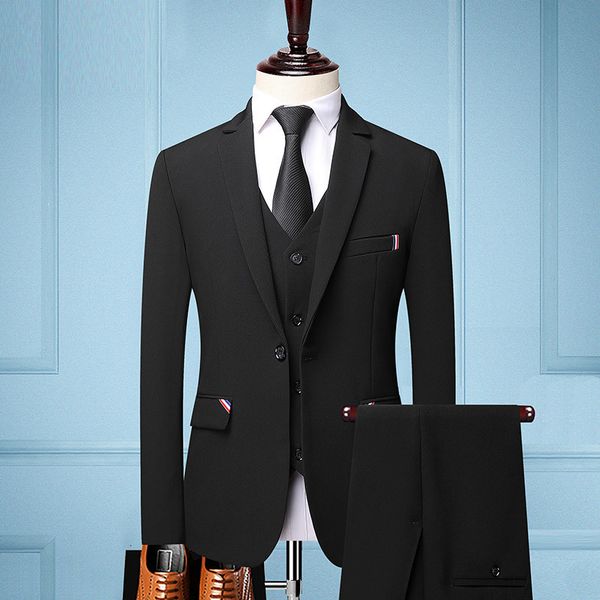 men's suits blazers high-quality blazer vest trousers men's british style elegant fashion simple business party casual gentleman 3, White;black
men's suits blazers high-quality blazer vest trousers men's british style elegant fashion simple business party casual gentleman 3, White;black