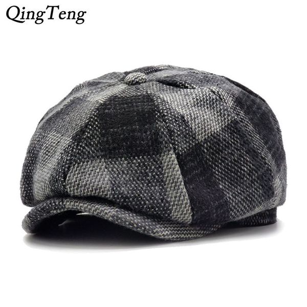 berets winter plaid caps for men warm wool thicken sboy women vintage octagonal detective painter hats retro flat 230321, Blue;gray
berets winter plaid caps for men warm wool thicken sboy women vintage octagonal detective painter hats retro flat 230321, Blue;gray