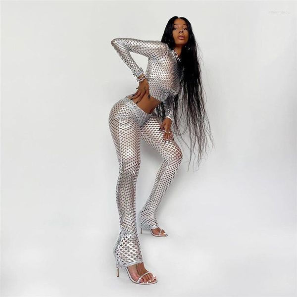 women's two piece pants sets streetwear womens outifits mesh hollow out cropped see through women's vintage trousers casual, White
women's two piece pants sets streetwear womens outifits mesh hollow out cropped see through women's vintage trousers casual, White