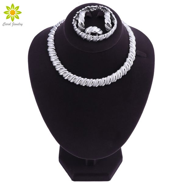 wedding jewelry sets silver color african nigeria beads dubai jewellery women bridal turkish choker costume 230321, Slivery;golden
wedding jewelry sets silver color african nigeria beads dubai jewellery women bridal turkish choker costume 230321, Slivery;golden