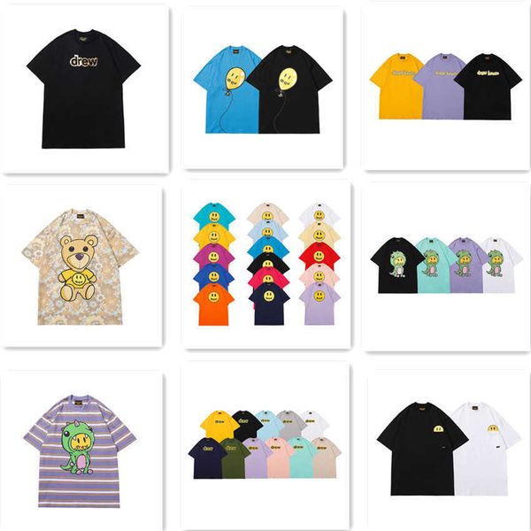 designe drew men's t-shirt smiling face and women's couple clothes ins net street fashion brand short sleeve fashion, White;black
designe drew men's t-shirt smiling face and women's couple clothes ins net street fashion brand short sleeve fashion, White;black