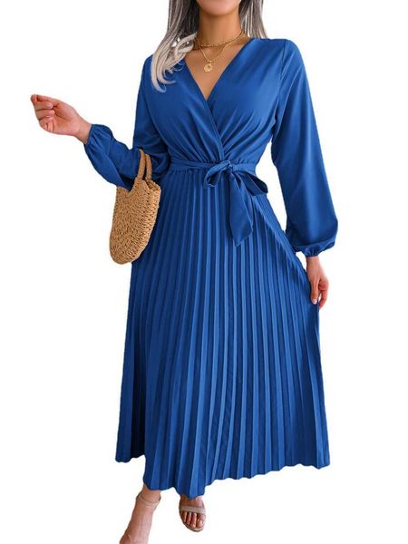 party dresses 2023 spring new fashion pleated maxi women elegant long ladies a line sleeve v neck for y2303, White;black
party dresses 2023 spring new fashion pleated maxi women elegant long ladies a line sleeve v neck for y2303, White;black