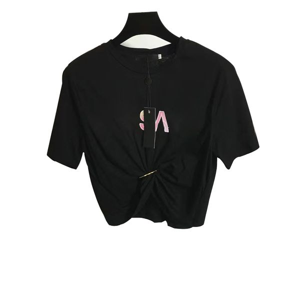 2023 designers t-shirts women tees apparel casual chest new colorful embroidery pin letter tucked waist short sleeve t-shirt luxurys fashio, White
2023 designers t-shirts women tees apparel casual chest new colorful embroidery pin letter tucked waist short sleeve t-shirt luxurys fashio, White