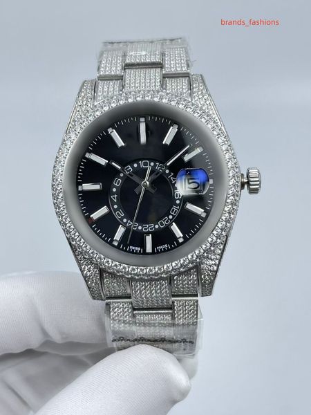 diamond watch iced out watch automatic movement 42mm silver two stones life waterproof stainless frameless set cz diamonds, Slivery;brown
diamond watch iced out watch automatic movement 42mm silver two stones life waterproof stainless frameless set cz diamonds, Slivery;brown