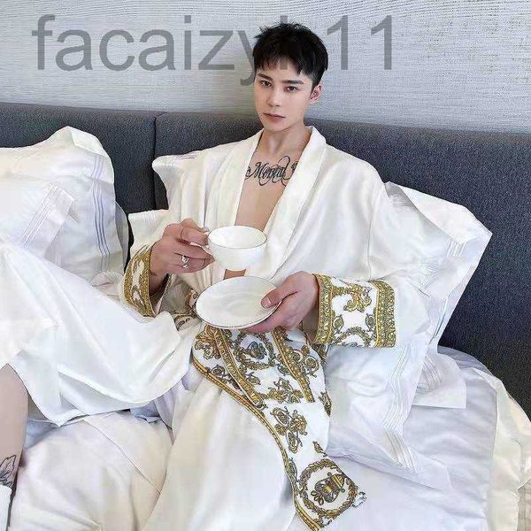 designer men's jackets men silk sleepwear nightgown casual kimono bathrobe light luxury retro windbreaker male loose home wear pajamas, Black;brown
designer men's jackets men silk sleepwear nightgown casual kimono bathrobe light luxury retro windbreaker male loose home wear pajamas, Black;brown