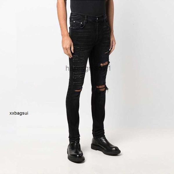 designer jeans fashion brand autumn and winter holes made of old stickers letters elastic slim fit small feet washed jeans men's pants, Blue
designer jeans fashion brand autumn and winter holes made of old stickers letters elastic slim fit small feet washed jeans men's pants, Blue