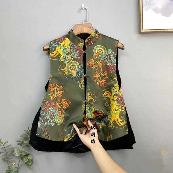 women's vests women's spring and autumn clothes with double vest collar buckle retro tang suit vest jacquard velvet sleeveless coa, Black;white
women's vests women's spring and autumn clothes with double vest collar buckle retro tang suit vest jacquard velvet sleeveless coa, Black;white