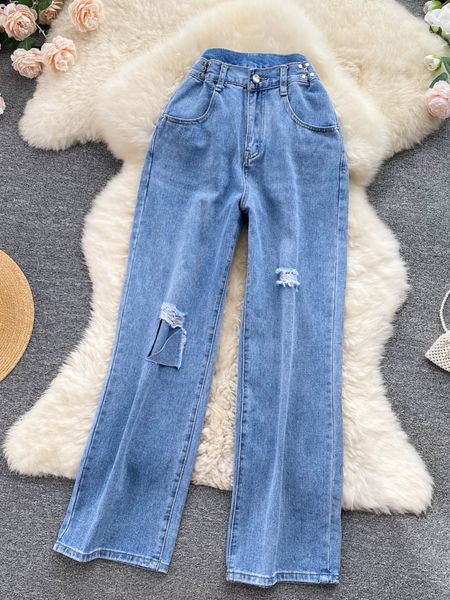women's pants s taruxy hole ripped jean autumn high waist straight long blue casual street tube denim trousers y2k 230322, Black;white
women's pants s taruxy hole ripped jean autumn high waist straight long blue casual street tube denim trousers y2k 230322, Black;white
