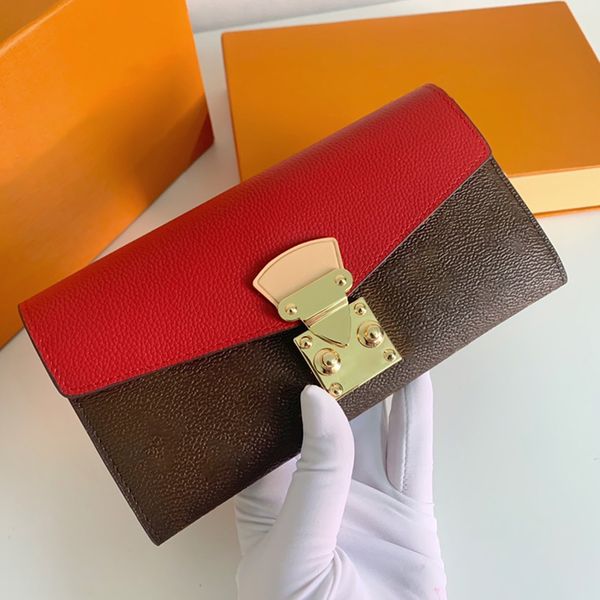 7aladies clutch bag fashion casual designer luxury classic leather long wallets hasp purse woman clutch bag card holders bag coin purse key, Red;black
7aladies clutch bag fashion casual designer luxury classic leather long wallets hasp purse woman clutch bag card holders bag coin purse key, Red;black