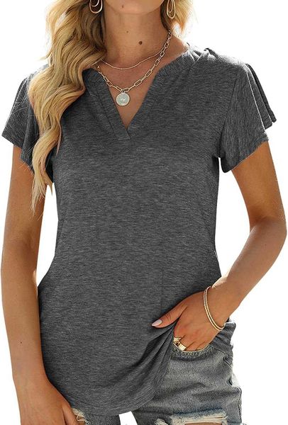womens v-neck ruffle short sleeve t-shirts tunic summer business casual blouses for womenpcdh, White
womens v-neck ruffle short sleeve t-shirts tunic summer business casual blouses for womenpcdh, White