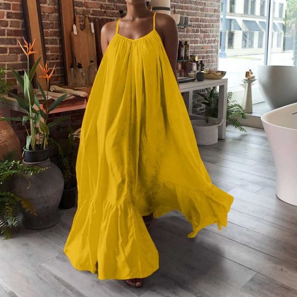 party dresses 2023 large size summer women sleeveless ruffled maxi long casual loose pleated beach big swing sundress robe y2303, White;black
party dresses 2023 large size summer women sleeveless ruffled maxi long casual loose pleated beach big swing sundress robe y2303, White;black