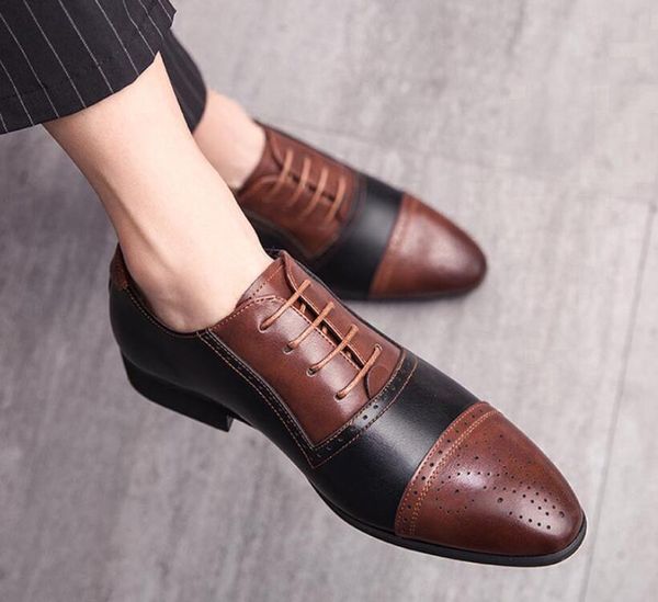 oxford shoes men shoes pu color matching fashion business casual wedding classic stitching breathable lace-up size: eu39-47, Black
oxford shoes men shoes pu color matching fashion business casual wedding classic stitching breathable lace-up size: eu39-47, Black