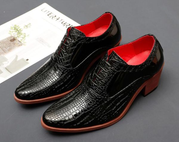 crocodile pattern luxury men's leather shoe loafers fashion formal wedding gentleman male designer dress shoes men dresses shoess size:, Black
crocodile pattern luxury men's leather shoe loafers fashion formal wedding gentleman male designer dress shoes men dresses shoess size:, Black
