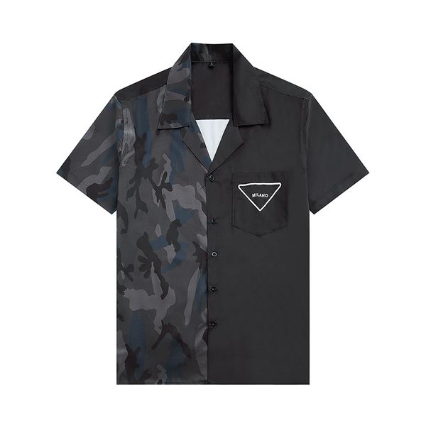 men's shirts designer shirts turn down short sleeved single breasted blouse for men, White;black
men's shirts designer shirts turn down short sleeved single breasted blouse for men, White;black