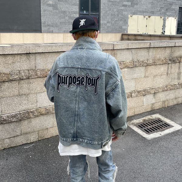 high street original brand fg co branded purposetour bieber's same vintage blue high street denim jacket embroidered jacket, Black;brown
high street original brand fg co branded purposetour bieber's same vintage blue high street denim jacket embroidered jacket, Black;brown