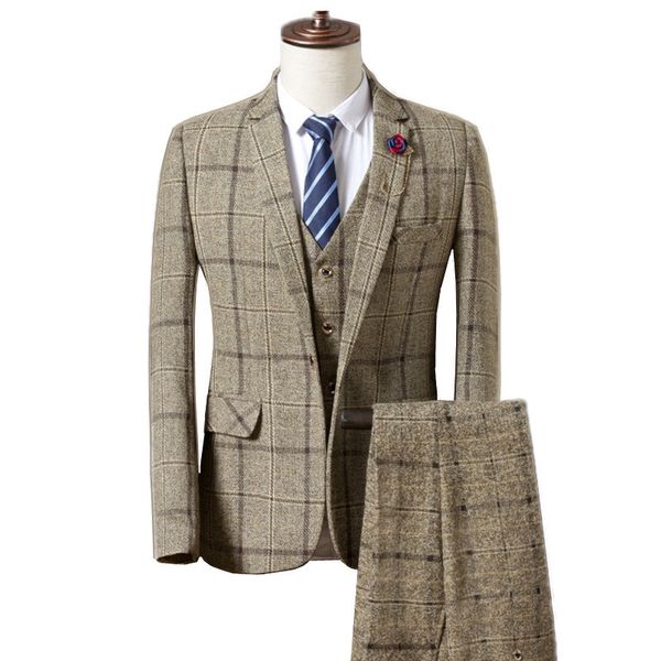 men's suits blazers fashion men's casual business suits sets / male single button lattice plaid suit jacket blazers coat trousers, White;black
men's suits blazers fashion men's casual business suits sets / male single button lattice plaid suit jacket blazers coat trousers, White;black