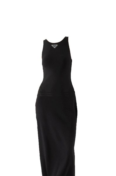women's designer casual dress classic retro dress simple sleeveless knitted fabric with high elastic clothes., White
women's designer casual dress classic retro dress simple sleeveless knitted fabric with high elastic clothes., White