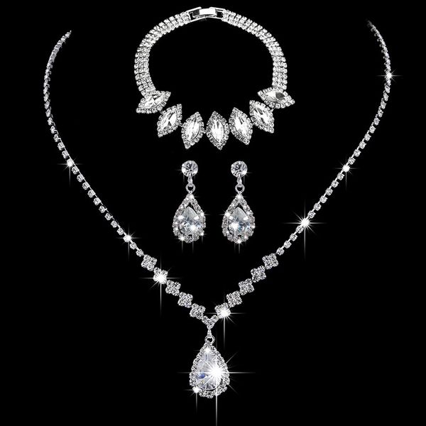 20 sets/lot pendant earring bracelet suit inlaid zircon rhinestone crystal earring twinkle bridal neklace chain adjeustable length necklace, Silver
20 sets/lot pendant earring bracelet suit inlaid zircon rhinestone crystal earring twinkle bridal neklace chain adjeustable length necklace, Silver