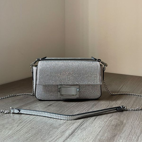 small diamond baguette bag women crossbody shoulder bags magnetic buckle fashion letters women handbags purse removable handle strap silver
small diamond baguette bag women crossbody shoulder bags magnetic buckle fashion letters women handbags purse removable handle strap silver