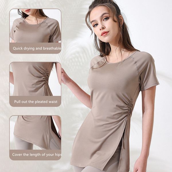 ll women yoga short sleeve shirt sports long style outfit workout loose blouse fitness workout fashion tees ll901
ll women yoga short sleeve shirt sports long style outfit workout loose blouse fitness workout fashion tees ll901