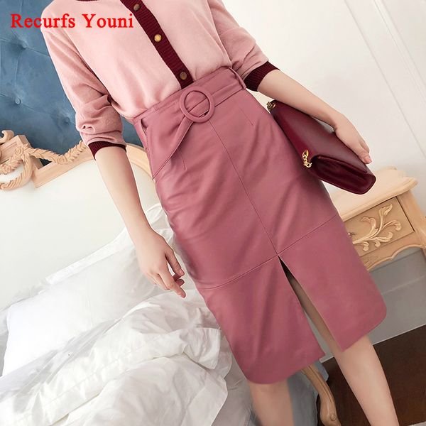 skirts rys9325 winter women genuine leather 65cm long wrap skirt female ring belt high waist faldas mujer front slit ol pink jupe 230322, Black
skirts rys9325 winter women genuine leather 65cm long wrap skirt female ring belt high waist faldas mujer front slit ol pink jupe 230322, Black