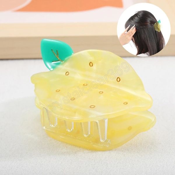 korean lemon hair claws creative acrylic hair clips hairpins barrette headwear for women girls hair accessories, Slivery;white
korean lemon hair claws creative acrylic hair clips hairpins barrette headwear for women girls hair accessories, Slivery;white