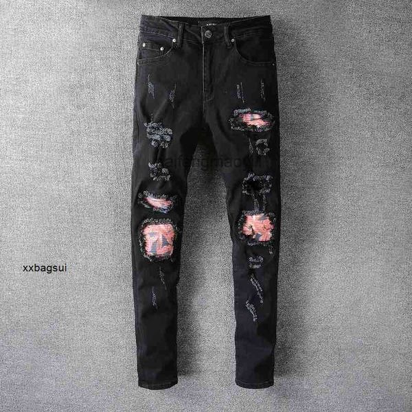 mens jeans designer chao new black knife cut hole patch high street jeans men's elastic slim pants 662 hip hop, Blue
mens jeans designer chao new black knife cut hole patch high street jeans men's elastic slim pants 662 hip hop, Blue