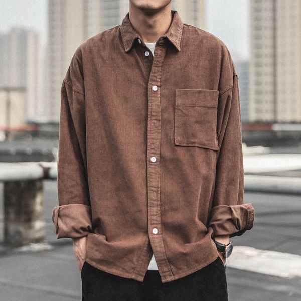 men's casual shirts autumn winter men's soild corduroy business shirt long sleeve fashion brand thick warm coat 230322, White;black
men's casual shirts autumn winter men's soild corduroy business shirt long sleeve fashion brand thick warm coat 230322, White;black