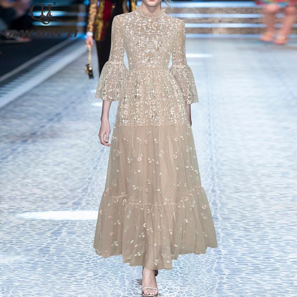 party dresses qhz fashion runway maxi dress flared sleeves elegant mesh flower embroidery sequins beaded long dress women summer party holid, White;black
party dresses qhz fashion runway maxi dress flared sleeves elegant mesh flower embroidery sequins beaded long dress women summer party holid, White;black