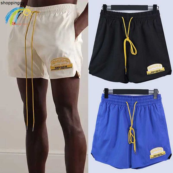 shorts black blue apricot letter embroidery rhude casual inside mesh quick drying drawstring breeches, White;black
shorts black blue apricot letter embroidery rhude casual inside mesh quick drying drawstring breeches, White;black