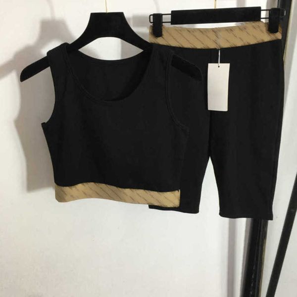 23ss designer brand sports suit yoga clothing gg letter webbing closed waist vest stretch show slimming five points leggings womens clothing, Gray
23ss designer brand sports suit yoga clothing gg letter webbing closed waist vest stretch show slimming five points leggings womens clothing, Gray