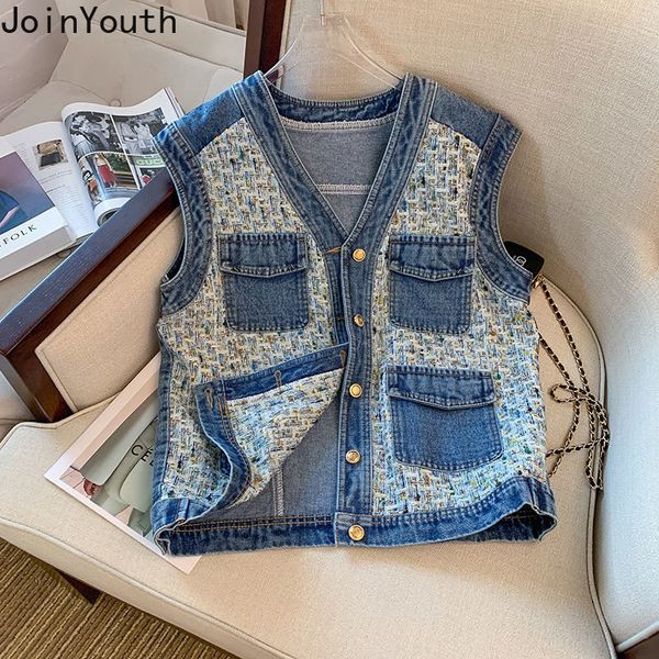 women's vests denim vest jacket women clothing chic vintage waistcoat sleeveless casual tanks korean vintage y2k ropa mujer 27l163 230, Black;white
women's vests denim vest jacket women clothing chic vintage waistcoat sleeveless casual tanks korean vintage y2k ropa mujer 27l163 230, Black;white