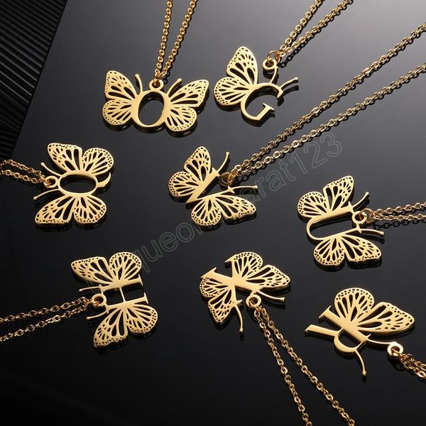 fashion vintage butterfly letters necklaces women girls elegant a-z initials butterfly pendant necklace party jewelry gifts, Silver
fashion vintage butterfly letters necklaces women girls elegant a-z initials butterfly pendant necklace party jewelry gifts, Silver