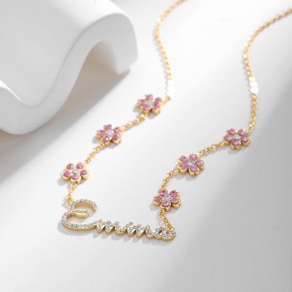 pendant necklaces personalized crystal name with flower letters for women custom stainless steel names nameplate jewelry 230321, Silver
pendant necklaces personalized crystal name with flower letters for women custom stainless steel names nameplate jewelry 230321, Silver