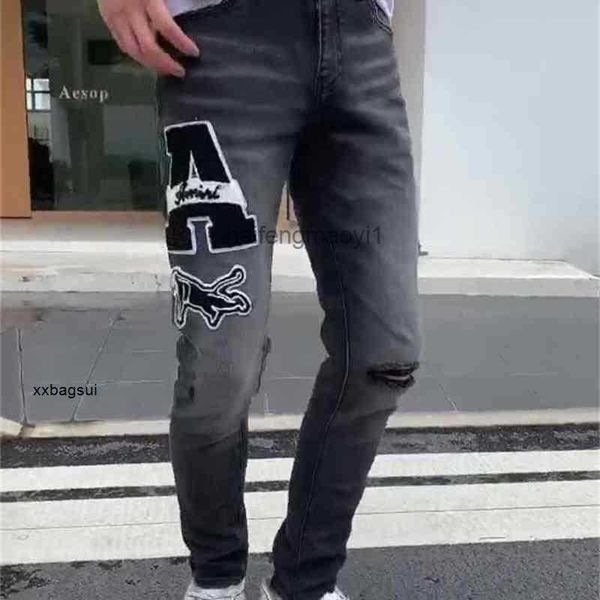mens jeans designer autumn and winter new badge embroidery knife cut holes fashion high street slim leggings 8305 hip hop rzo, Blue
mens jeans designer autumn and winter new badge embroidery knife cut holes fashion high street slim leggings 8305 hip hop rzo, Blue