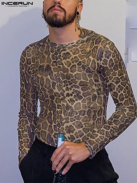 men s t shirts incerun 2023 american style leopard printing micro transparent stretch camiseta long sleeved bottoming t shirts s 5xl 230321, White;black
men s t shirts incerun 2023 american style leopard printing micro transparent stretch camiseta long sleeved bottoming t shirts s 5xl 230321, White;black
