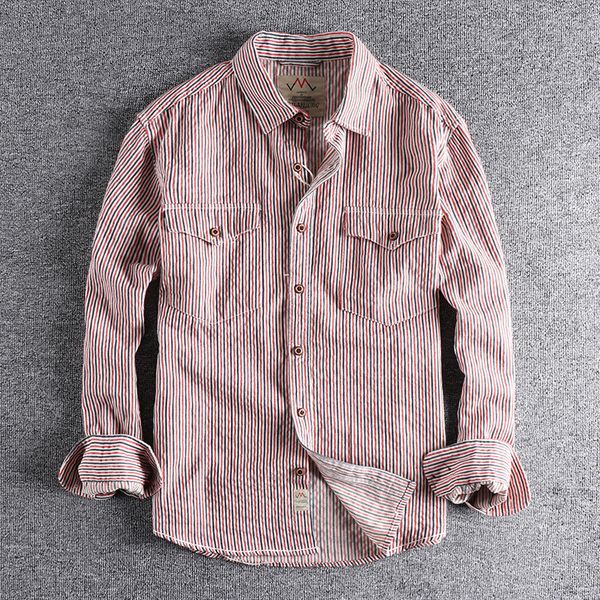men's casual shirts arrival cotton japanese stripe long sleeve shirt men's work pocket fashion loose youth wear 317 230322, White;black
men's casual shirts arrival cotton japanese stripe long sleeve shirt men's work pocket fashion loose youth wear 317 230322, White;black