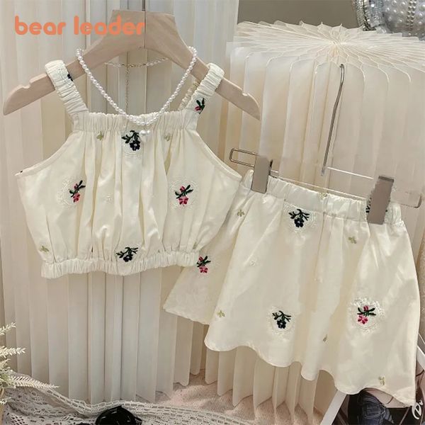 clothing sets bear leader little girl summer korean children's embroidered suit girl's suspender shirt skirt pants two piece set 2, White
clothing sets bear leader little girl summer korean children's embroidered suit girl's suspender shirt skirt pants two piece set 2, White
