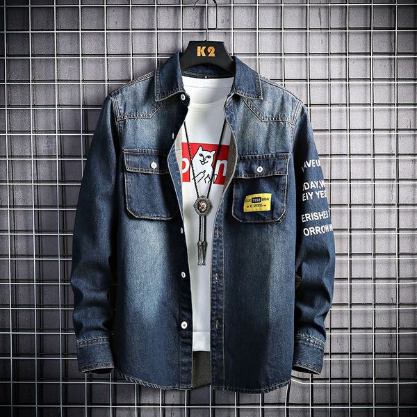 men's casual shirts autumn retro art denim shirt fashion all-match tooling jean long sleeve shirt male brand thin section cowboy jacket, White;black
men's casual shirts autumn retro art denim shirt fashion all-match tooling jean long sleeve shirt male brand thin section cowboy jacket, White;black