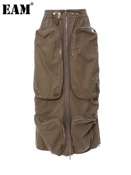 skirts eam high elastic waist brown pocket zipper long casual half-body skirt women fashion spring autumn 1de9890 230322, Black
skirts eam high elastic waist brown pocket zipper long casual half-body skirt women fashion spring autumn 1de9890 230322, Black