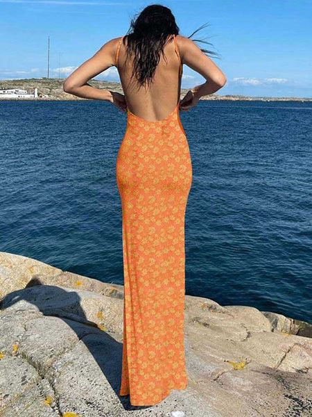 party dresses flower print slip sleeveless backless slim maxi dress 2023 spring women elegant streetwear clothing concise y2303, White;black
party dresses flower print slip sleeveless backless slim maxi dress 2023 spring women elegant streetwear clothing concise y2303, White;black