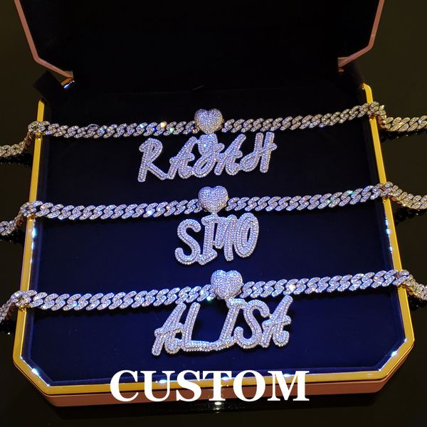pendant necklaces iced out bling 5a cz name choker necklace heart buckle for the 9 mm cuban chain 230321, Silver
pendant necklaces iced out bling 5a cz name choker necklace heart buckle for the 9 mm cuban chain 230321, Silver