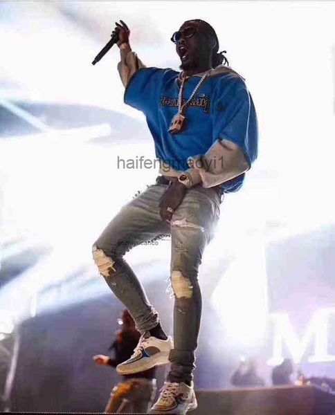 designer men jeans white patchwork broken hole patchwork damage high street washing old blue slim jeans new hip hop
designer men jeans white patchwork broken hole patchwork damage high street washing old blue slim jeans new hip hop