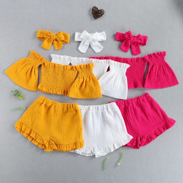 clothing sets 16y summer fashion kid baby girls clothes short sleeve off shoulder crop shorts headband 3pcs outfit 230322, White
clothing sets 16y summer fashion kid baby girls clothes short sleeve off shoulder crop shorts headband 3pcs outfit 230322, White