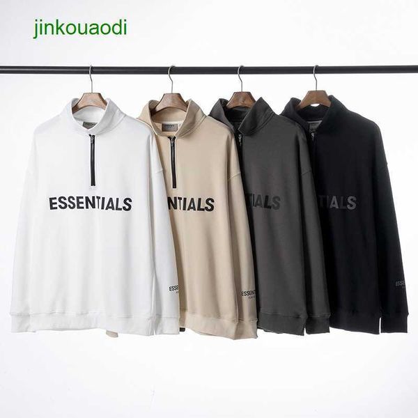 chaopai fogg double thread essen half zip letter stand neck high street pullover sweater men's and women's outwear, Black
chaopai fogg double thread essen half zip letter stand neck high street pullover sweater men's and women's outwear, Black