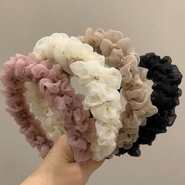 fashion women headband wide side mesh flower hairband pleated turban casual soft headwear hair accessories, Slivery;white
fashion women headband wide side mesh flower hairband pleated turban casual soft headwear hair accessories, Slivery;white