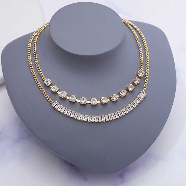 the same personalized fashion double layered rhinestone temperament necklace dress with accessories ins regular chain female, Silver
the same personalized fashion double layered rhinestone temperament necklace dress with accessories ins regular chain female, Silver
