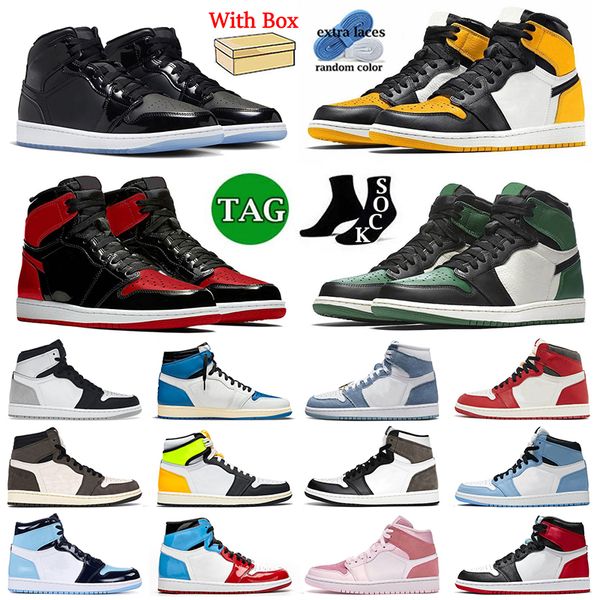 with box space jam 1s basketball shoes jumpman 1s sneakers taxi bred patent pine green ts fragment mocha digital pink university blue mens w
with box space jam 1s basketball shoes jumpman 1s sneakers taxi bred patent pine green ts fragment mocha digital pink university blue mens w